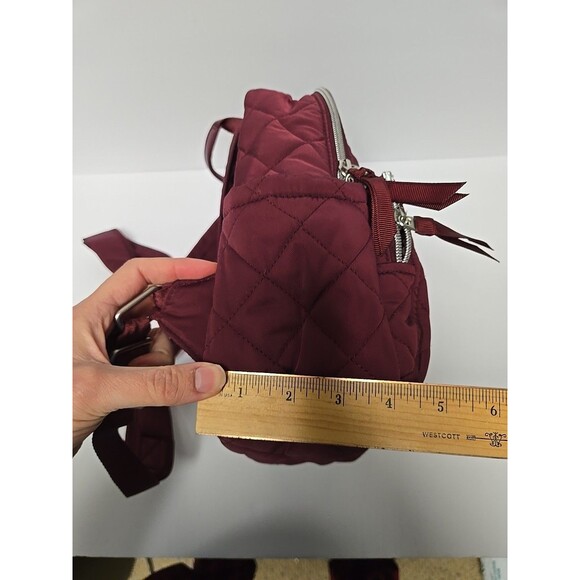 NWT $110 Vera Bradley Ultralight Quilted Backpack Raisin Color Burgundy main image 12